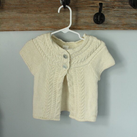 H&M Size 1.5-2Yrs Cream/Gold Foil Sweater Cardigan - Picture 1 of 3